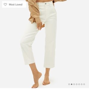 Everlane Straight Leg Crop in Bone